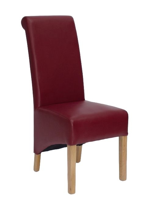 Homestyle Gb Richmond Matt Ruby Bonded Leather Dining Chair Sold In Pairs