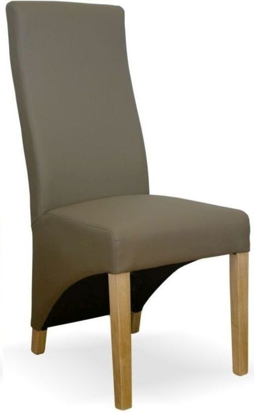 Homestyle Gb Wave Mushroom Bonded Leather Dining Chair Sold In Pairs