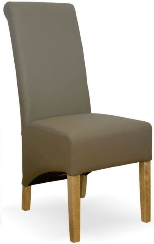 Homestyle Gb Richmond Mushroom Bonded Leather Dining Chair Sold In Pairs