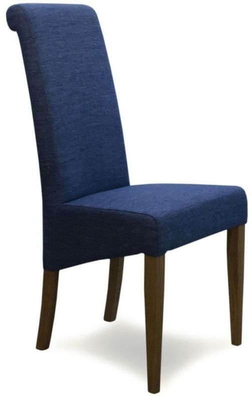 Homestyle Gb Italia Denim Blue Fabric Dining Chair Sold In Pairs