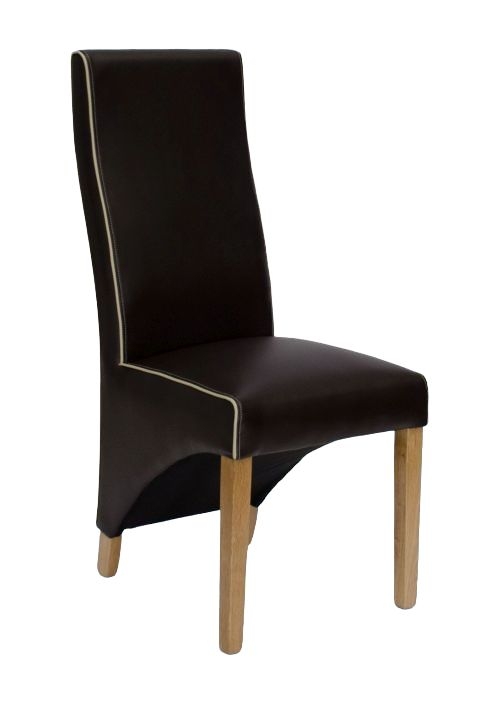 Homestyle Gb Wave Bone Contrast Piping Suzuka Matt Coco Dining Chair Sold In Pairs