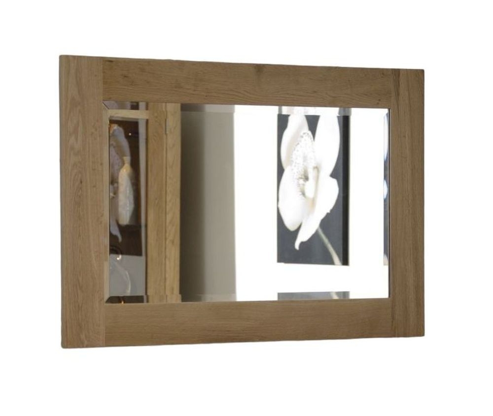 Homestyle Gb Opus Oak Rectangular Small Wall Mirror 72cm X 102cm