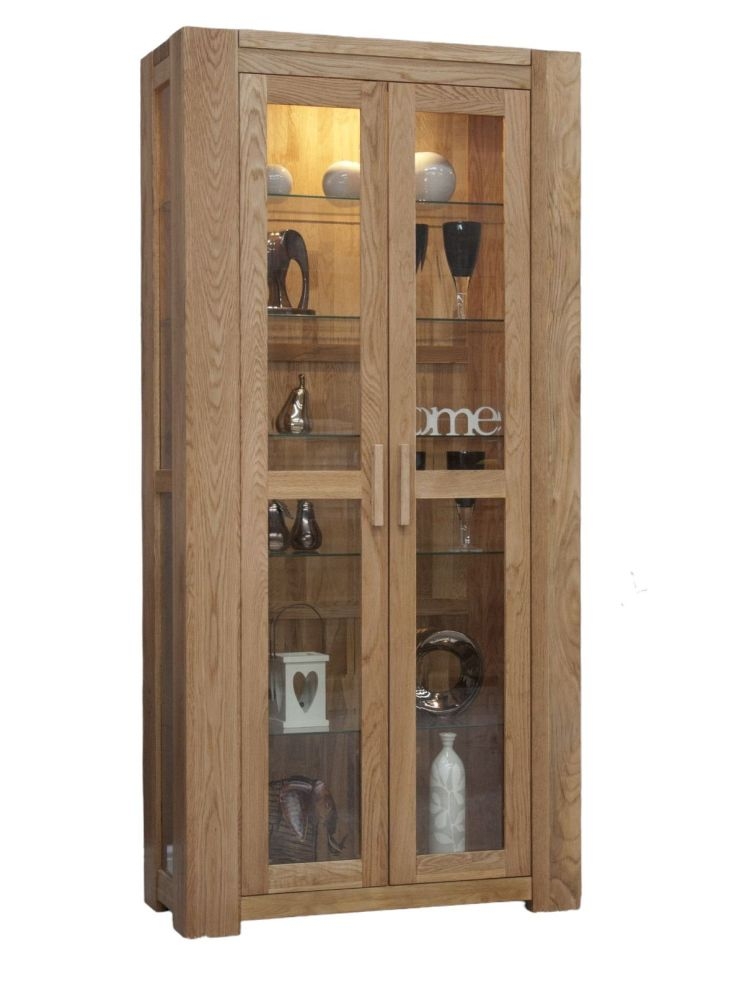 Homestyle Gb Trend Oak Glass Display Cabinet