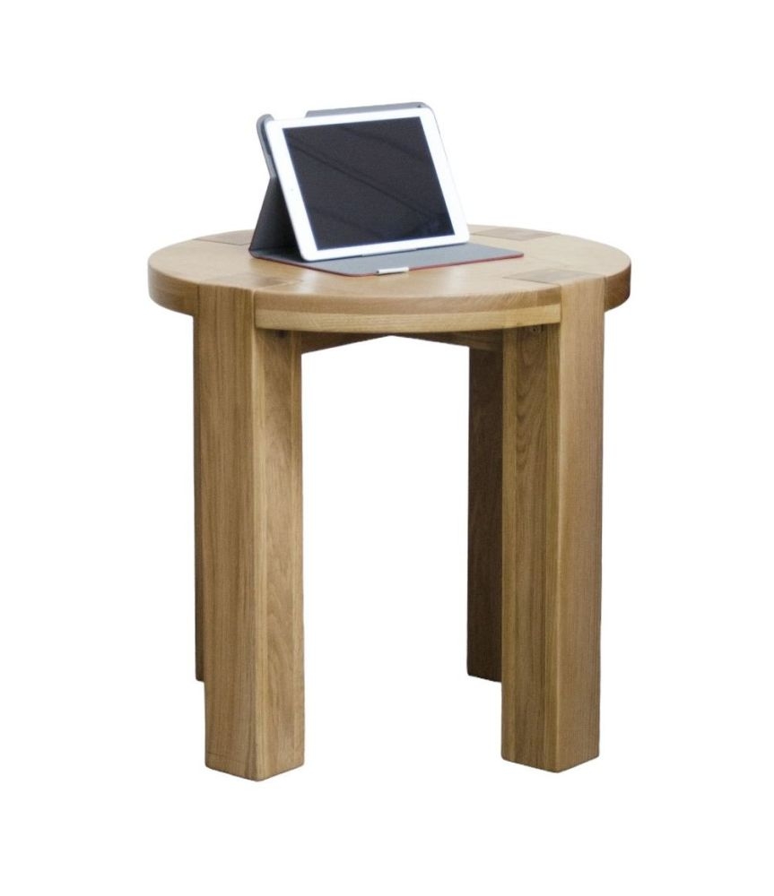 Homestyle Gb Trend Oak Round Lamp Table