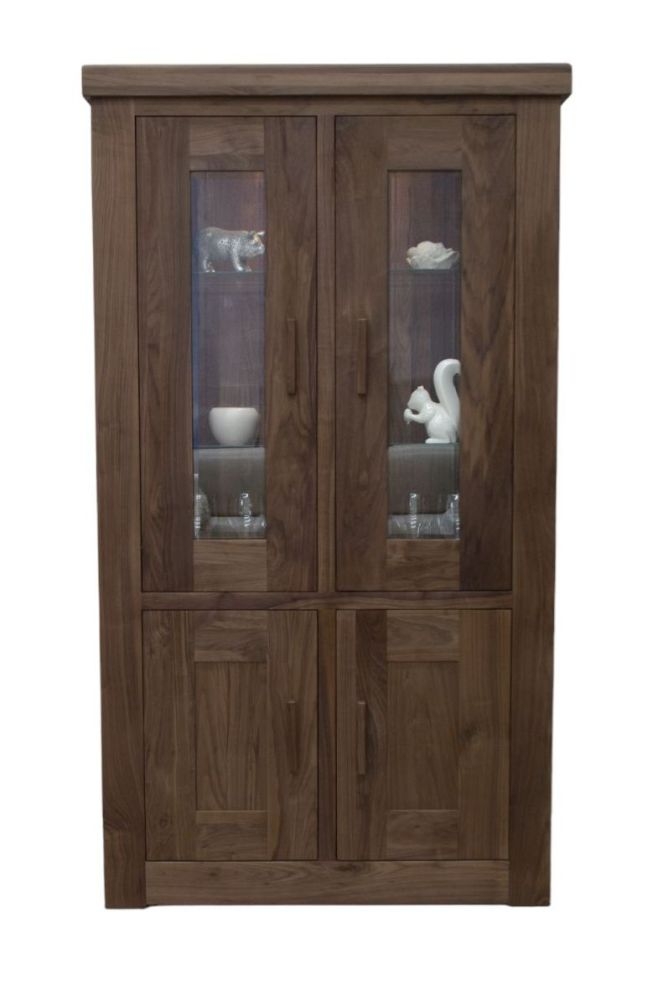 Homestyle Gb Walnut Glass Display Cabinet