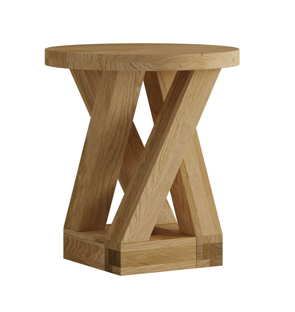 Homestyle Gb Z Designer Oak Round Lamp Table