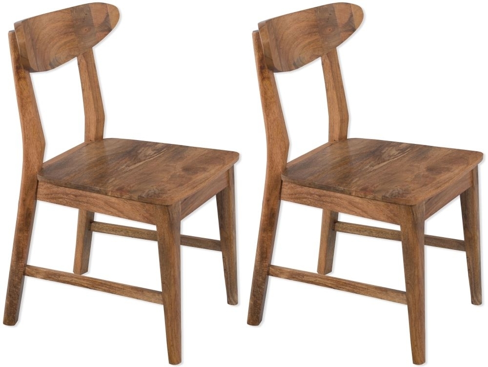 Janeiro Mango Wood Dining Chair Pair Clearance Fss12983