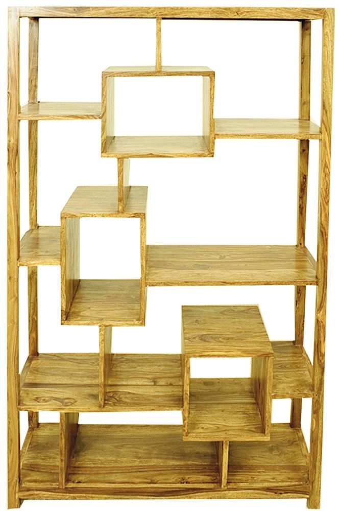 Cube Petite Mango Wood Large Bookcase