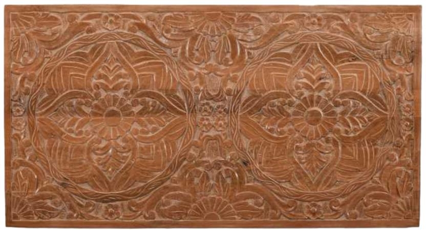 Indian Hub Artwork Mango Wood Bedframe Headboard