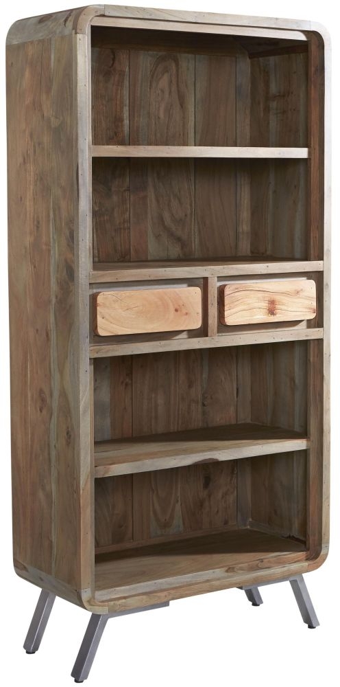 Indian Hub Aspen Iron And Wood Large Bookcase