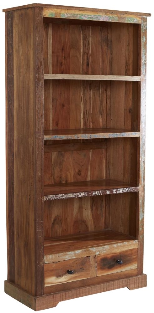 Indian Hub Coastal Reclaimed Wood Large Bookcase