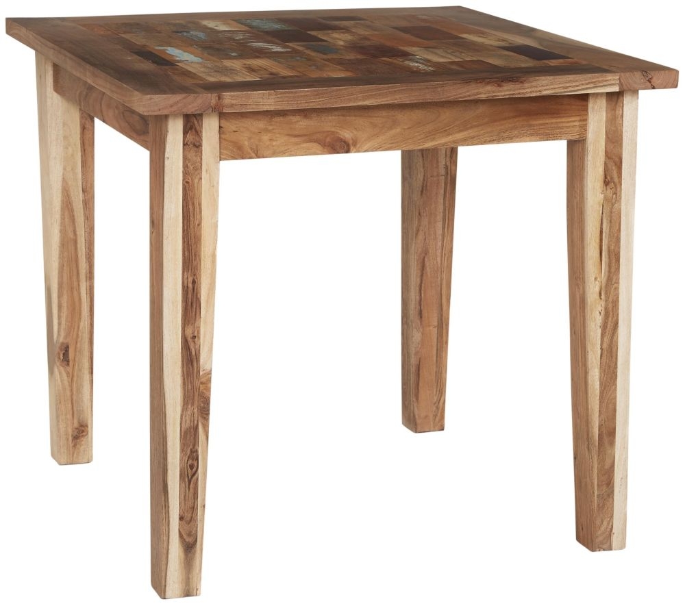 Indian Hub Coastal Reclaimed Wood Small Dining Table