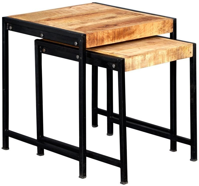 Indian Hub Cosmo Industrial Style Nest Of Tables