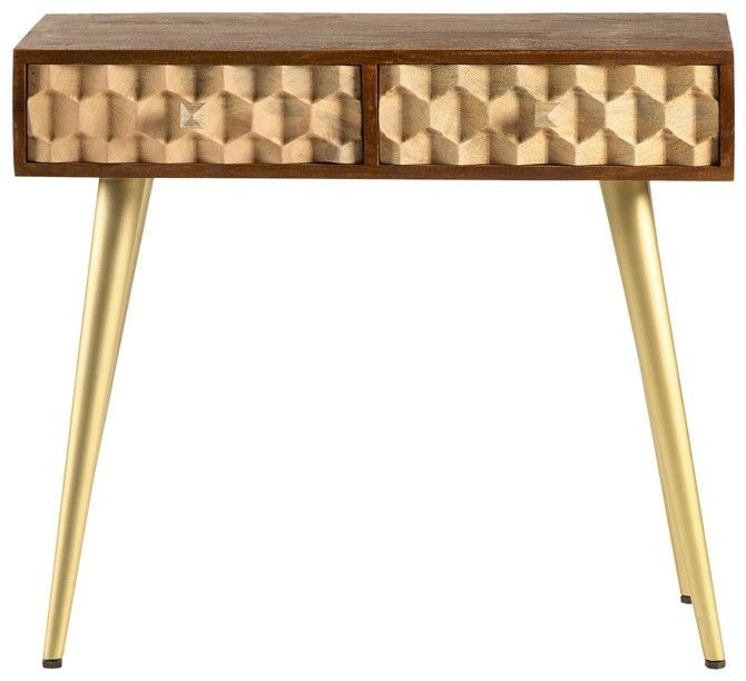 Indian Hub Mango Edison Two Tone Console Table