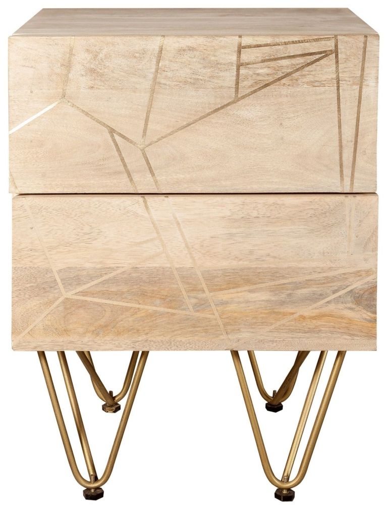 Indian Hub Mango Light Gold Side Table