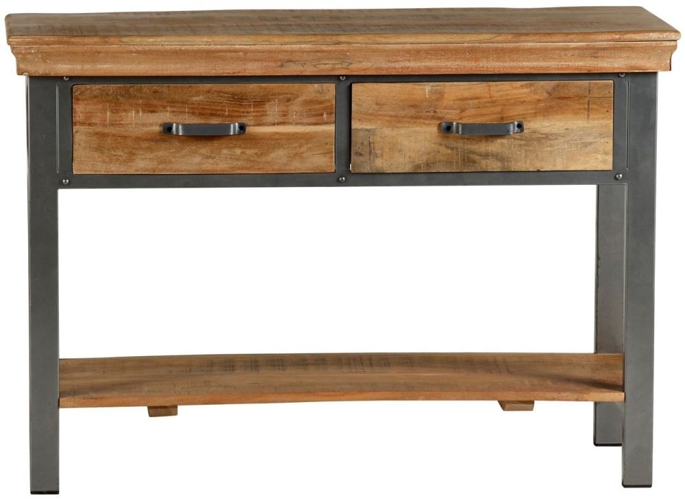 Indian Hub Metropolis Industrial Console Table