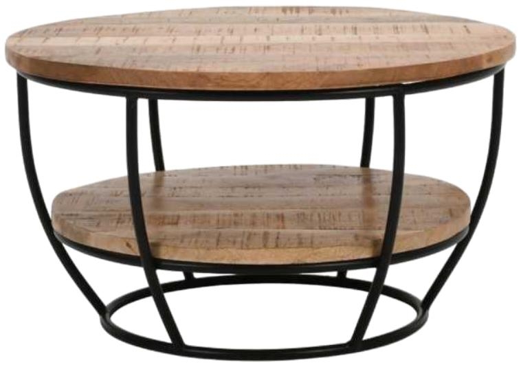 Indian Hub Surrey Solid Wood And Metal Coffee Table With Shelf