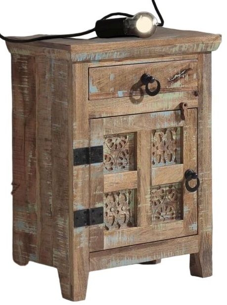 Aravali Mango Wood Left Door Bedside Cabinet