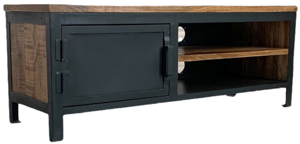 Induse Industrial Tv Unit 118cm With Storage For Television Upto 45inch Plasma