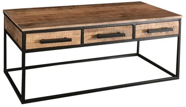 Jaipur Industrial Alster Mango Wood And Iron Coffee Table