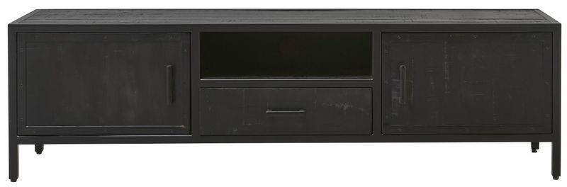 Kerela Large Black Tv Unit 160cm With Storage For Television Upto 64inch Plasma