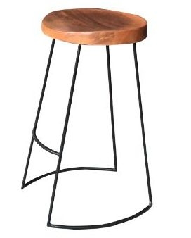 Jaipur Ravi Mango Wood And Iron Barstool Sold In Pairs