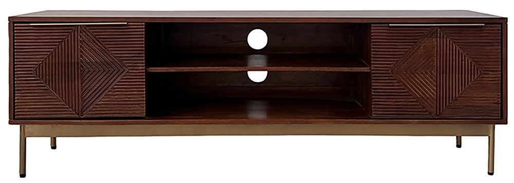 Zaine Walnut 2 Door Tv Unit