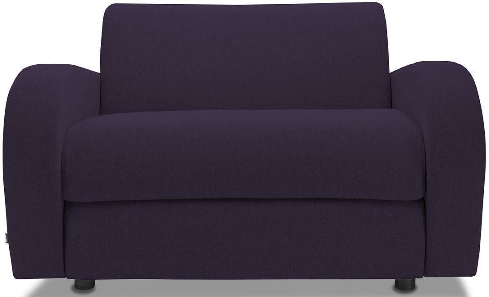 Jaybe Retro Deep Sprung Mattress Chair Sofa Bed Aubergine Fabric
