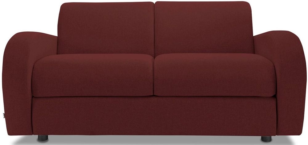 Jaybe Retro Deep Sprung Mattress 2 Seater Sofa Bed Berry Fabric