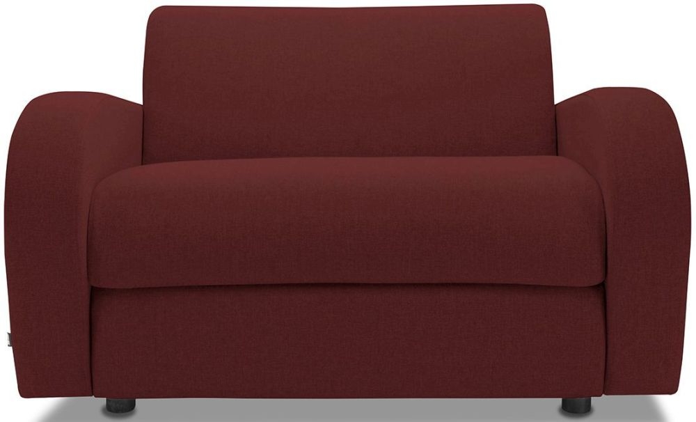 Jaybe Retro Deep Sprung Mattress Chair Sofa Bed Berry Fabric
