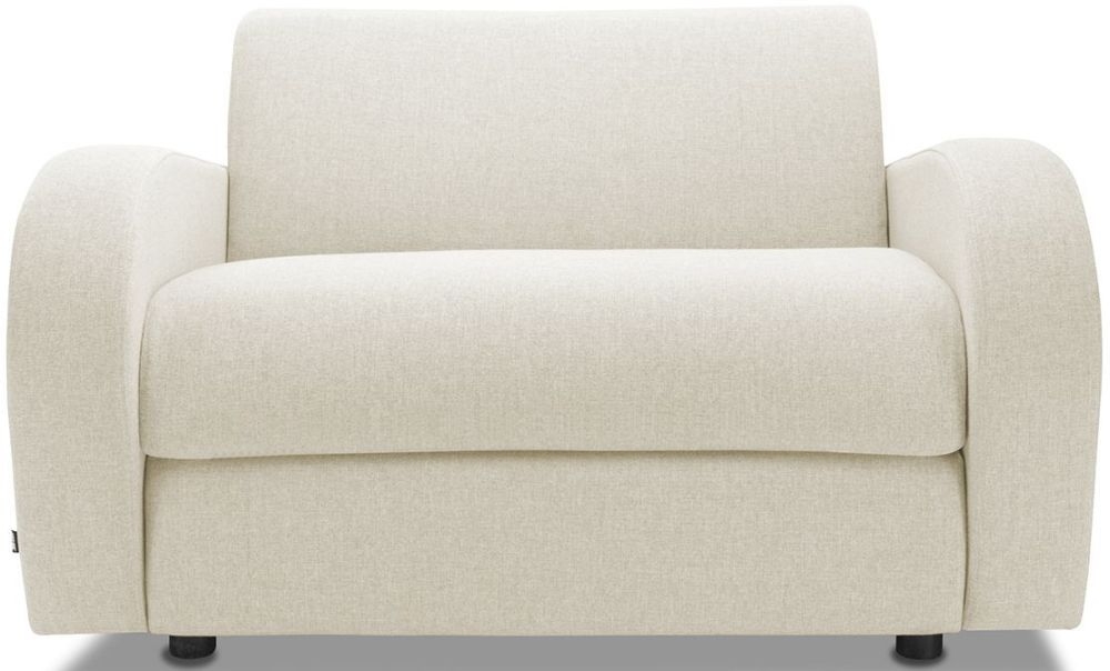 Jaybe Retro Deep Sprung Mattress Chair Sofa Bed Cream Fabric