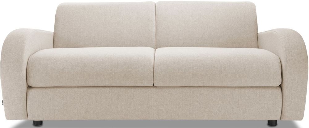 Jaybe Retro Deep Sprung Mattress 3 Seater Sofa Bed Mink Fabric