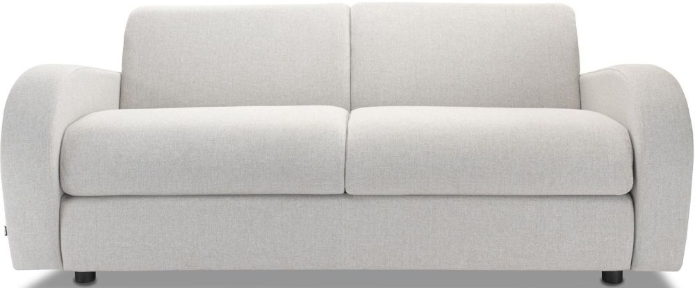 Jaybe Retro Deep Sprung Mattress 3 Seater Sofa Bed Stone Fabric