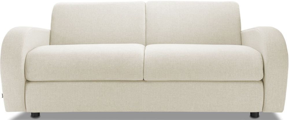 Jaybe Retro Luxury Reflex Foam 3 Seater Sofa Cream Fabric