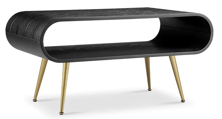 Jual Auckland Black And Brass Coffee Table Jf721
