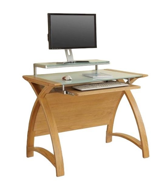 Jual Curve Oak Computer Desk Pc201 900