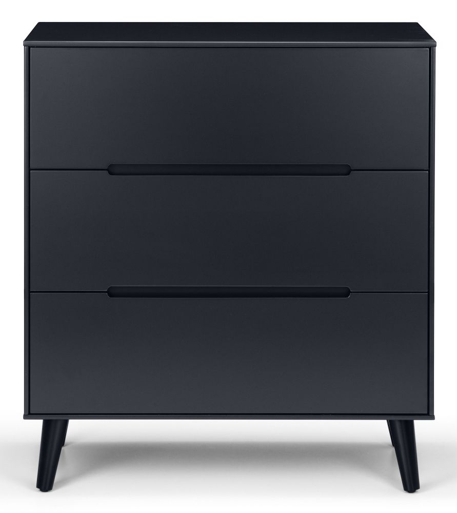 Julian Bowen Alicia Anthracite 3 Drawer Chest