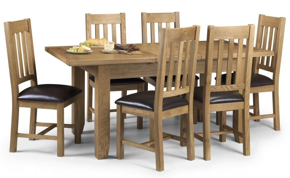 Julian Bowen Astoria Oak Extending Dining Table And 4 Chairs