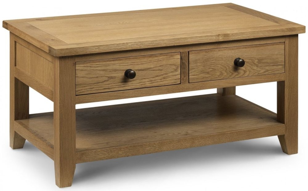 Julian Bowen Astoria Oak 2 Drawer Coffee Table