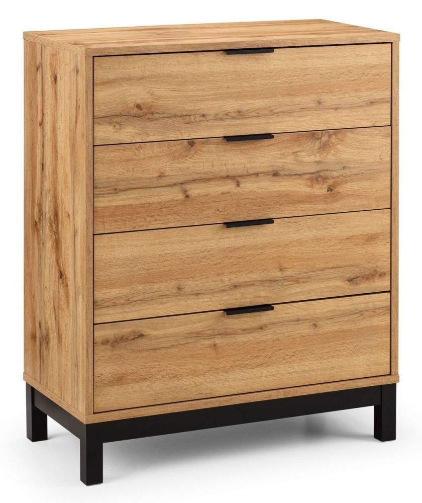 Julian Bowen Bali Oak Effect 4 Drawer Chest