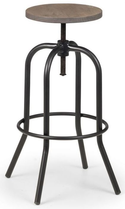 Julian Bowen Spitfire Industrial Mocha And Black Bar Stool Sold In Pairs