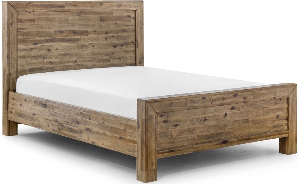 Hoxton Rustic Oak Bed Comes In Double King And Queen Size