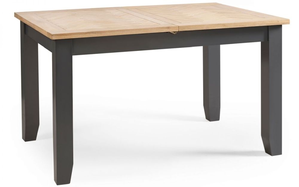 Julian Bowen Bordeaux Dark Grey Dining Table 180cm Seats 8 Diners Extending Rectangular Top