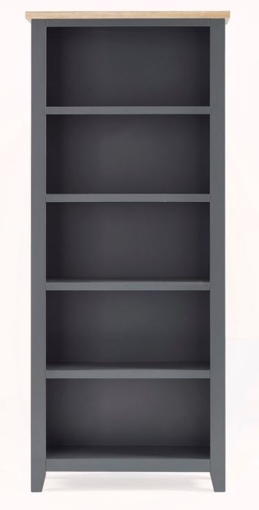 Julian Bowen Bordeaux Dark Grey Tall Bookcase