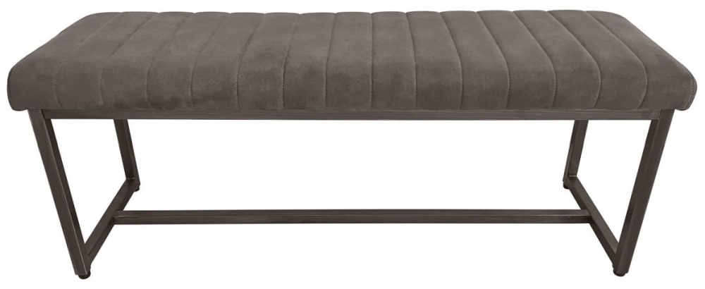 Julian Bowen Brooklyn Charcoal Upholstered Dining Bench