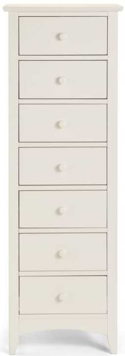 Julian Bowen Cameo White 7 Drawer Chest