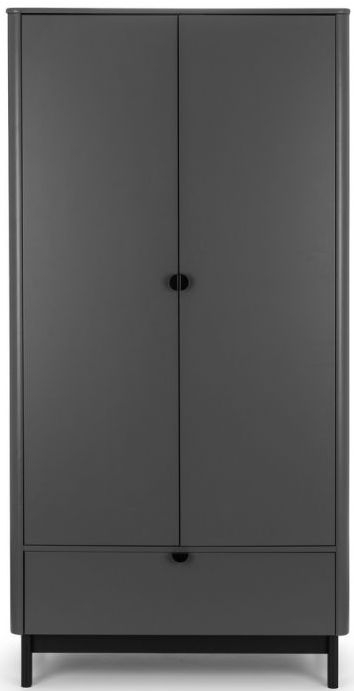 Julian Bowen Chloe Storm Grey 2 Door Double Wardrobe