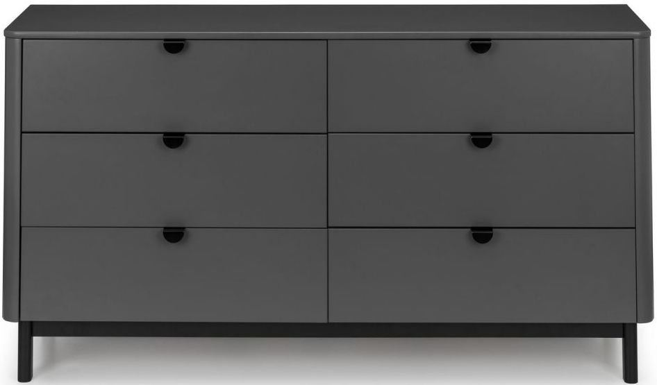 Julian Bowen Chloe Storm Grey 6 Drawer Chest