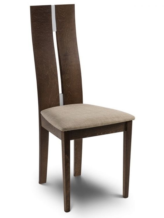 Julian Bowen Cayman Walnut Dining Chair Sold In Pairs Clearance Fss14507