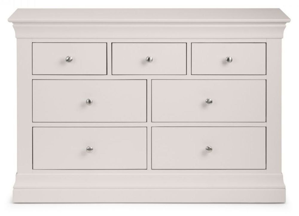 Julian Bowen Clermont Light Grey 43 Drawer Wide Chest